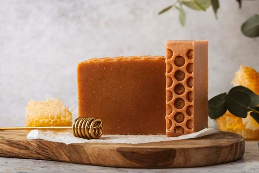 soap honey comb arrangement. High resolution photo