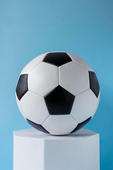 front view football hexagonal shape. High resolution photo