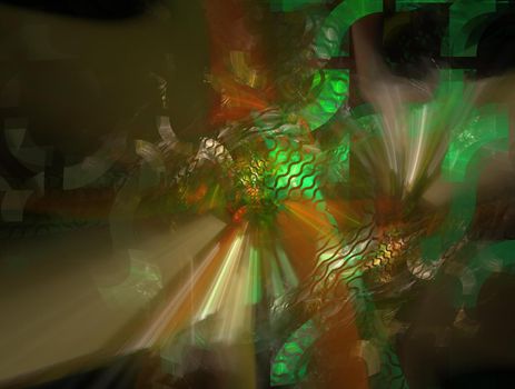 Imaginatory lush fractal texture image abstract background