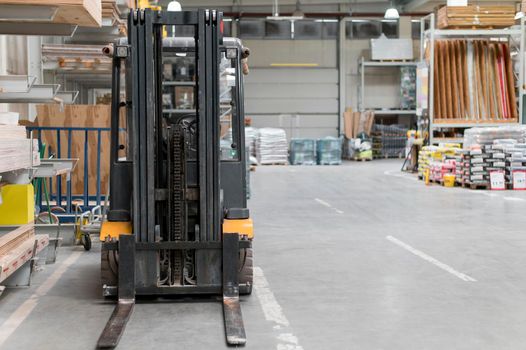 logistic center forklift. High resolution photo