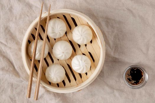 top view delicious dumplings concept. High resolution photo