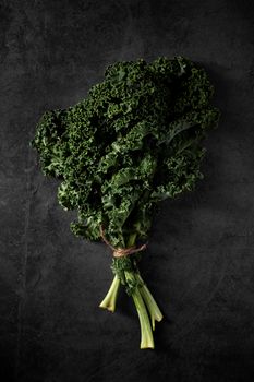 top view kale salad. High resolution photo