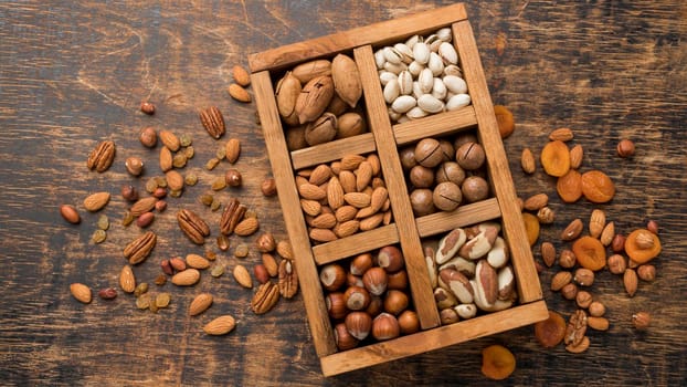 view nuts concept arrangement. High resolution photo