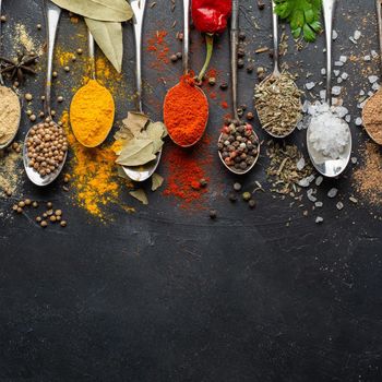 indian condiments flat lay. High resolution photo