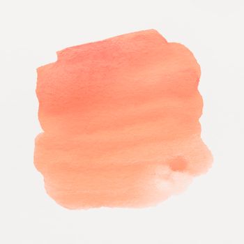 orange watercolor stained white background. High resolution photo