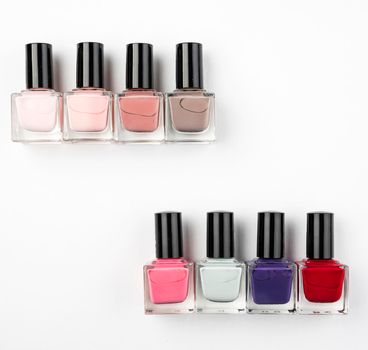 lovely nail varnish flat lay. High resolution photo