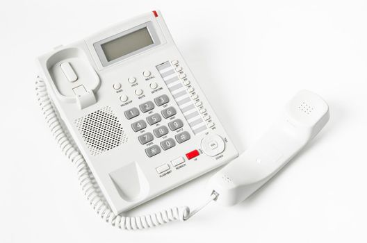 White IP Phone office on white background.