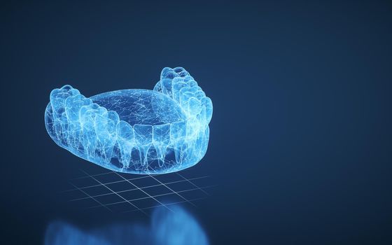 Healthy Teeth, teeth treatment, 3d rendering. Computer digital drawing.