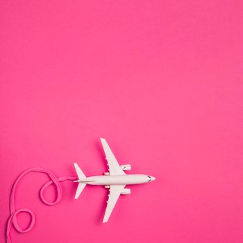 toy plane with pink lace. High resolution photo
