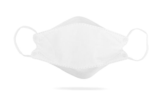 Medical protective mask on white background, Equipment protection Coronavirus, Save clipping path.