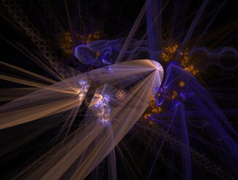 Imaginatory lush fractal texture image abstract background