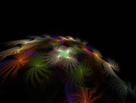 Imaginatory lush fractal texture image abstract background