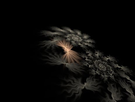 Imaginatory lush fractal texture image abstract background