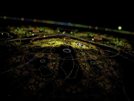 Imaginatory lush fractal texture image abstract background