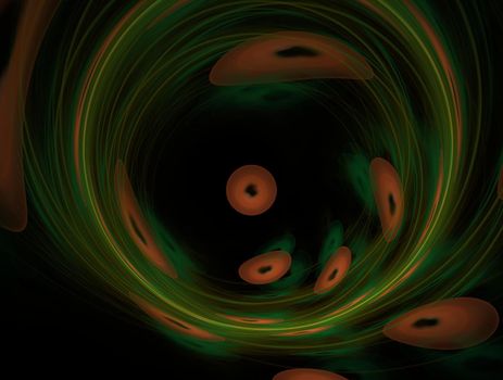 Imaginatory lush fractal texture image abstract background