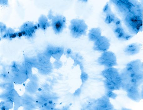 Indigo Tie Dye. Batik Love Background. Abstract Art Kaleidoscope. Blue Tie Die Paint. Spiral Pattern. Hippie Artistic Shirt. Rock Swirl Texture. Circle Painting. Color Indigo Tie Dye.