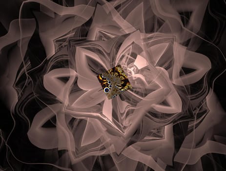 Imaginatory lush fractal texture image abstract background
