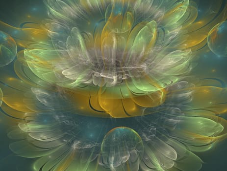 Imaginatory lush fractal texture image abstract background