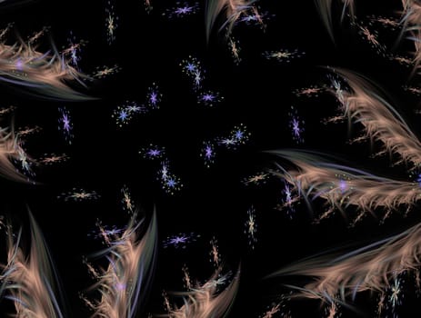 Imaginatory lush fractal texture image abstract background