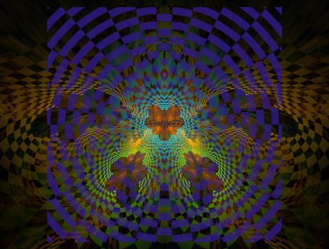 Imaginatory lush fractal texture image abstract background