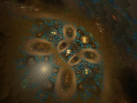 Imaginatory lush fractal texture image abstract background