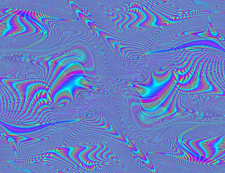 Trippy Psychedelic Rainbow Background Glitch LSD Colorful Wallpaper. 60s Abstract Hypnotic Illusion. Hippie Retro Texture. hallucinations.