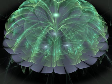 Imaginatory lush fractal texture image abstract background