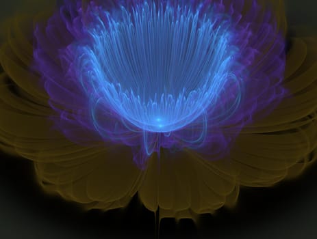 Imaginatory lush fractal texture image abstract background