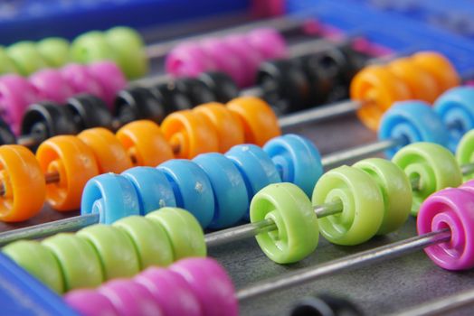 counting math learning toy on table .