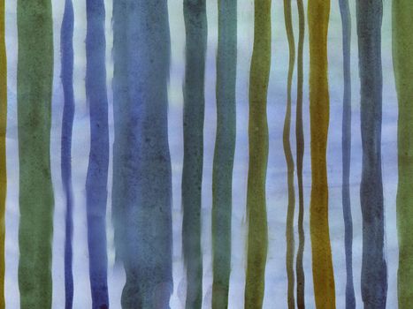 Colored Hand Drawn Watercolor Abstract Background with Stripes. Watercolor Paint Decorative Texture Backdrop.