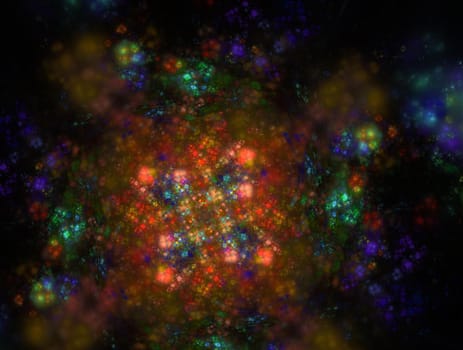 Imaginatory lush fractal texture image abstract background