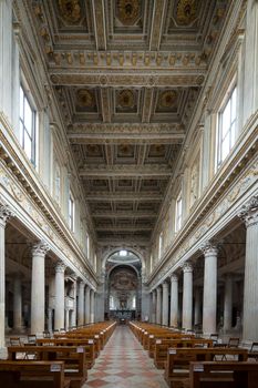 Mantua, Italy. July 13, 2021. Interior view of the St. Peter's Cathedral in the city center