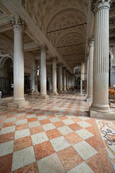 Mantua, Italy. July 13, 2021. Interior view of the St. Peter's Cathedral in the city center