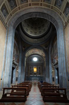 Mantua, Italy. July 13, 2021. Interior view of the St. Peter's Cathedral in the city center