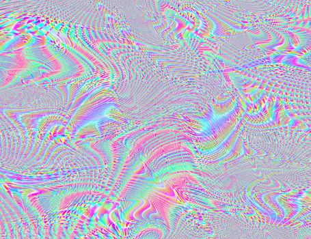 Hippie Trippy Psychedelic Rainbow Background LSD Colorful Wallpaper. Abstract Hypnotic Illusion. Hippie Retro Texture Glitch and Disco.