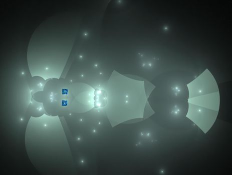 Imaginatory lush fractal texture image abstract background