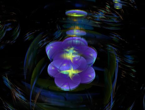 Imaginatory lush fractal texture image abstract background