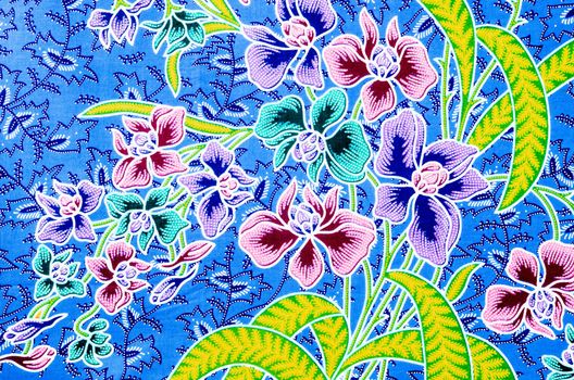 Traditional batik sarong pattern background.