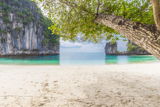Tropical beach at Koh Hong island in Krabi, Thailand