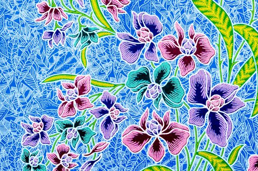 Traditional batik sarong pattern background.