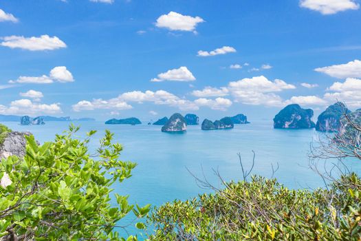 Koh Hong island view point to Beautiful scenery view 360 degree at Krabi province, Thailand.