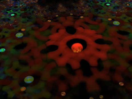 Imaginatory lush fractal texture image abstract background