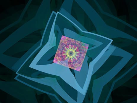Imaginatory lush fractal texture image abstract background