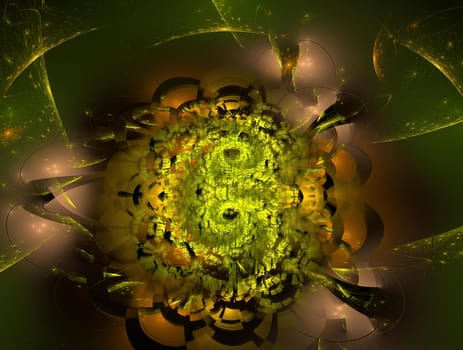 Imaginatory lush fractal texture image abstract background