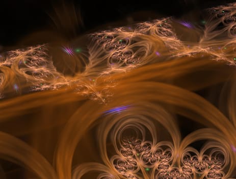 Imaginatory lush fractal texture image abstract background