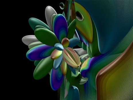 Imaginatory lush fractal texture image abstract background