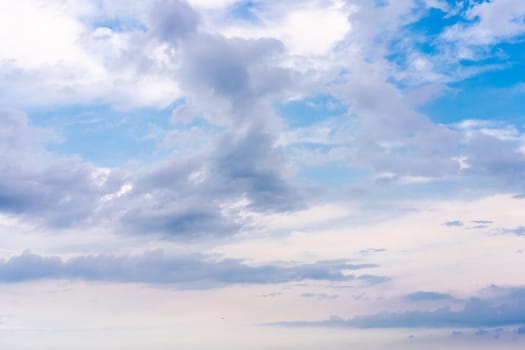 Dramatic cloud sky background Heawy rainy clouds Beautiful cloudscape Blue colors