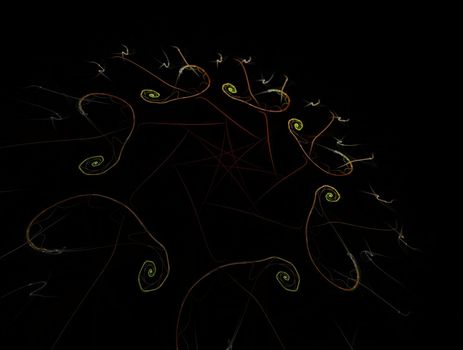 Imaginatory lush fractal texture image abstract background