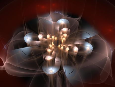 Imaginatory lush fractal texture image abstract background