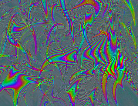 Psychedelic Rainbow Background LSD Colorful Wallpaper. Abstract Hypnotic Illusion. Hippie Retro Texture.